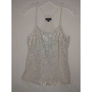 Gold Sequins Party Tank Top Smart Set XS Comfort Fit‎ Holiday A53